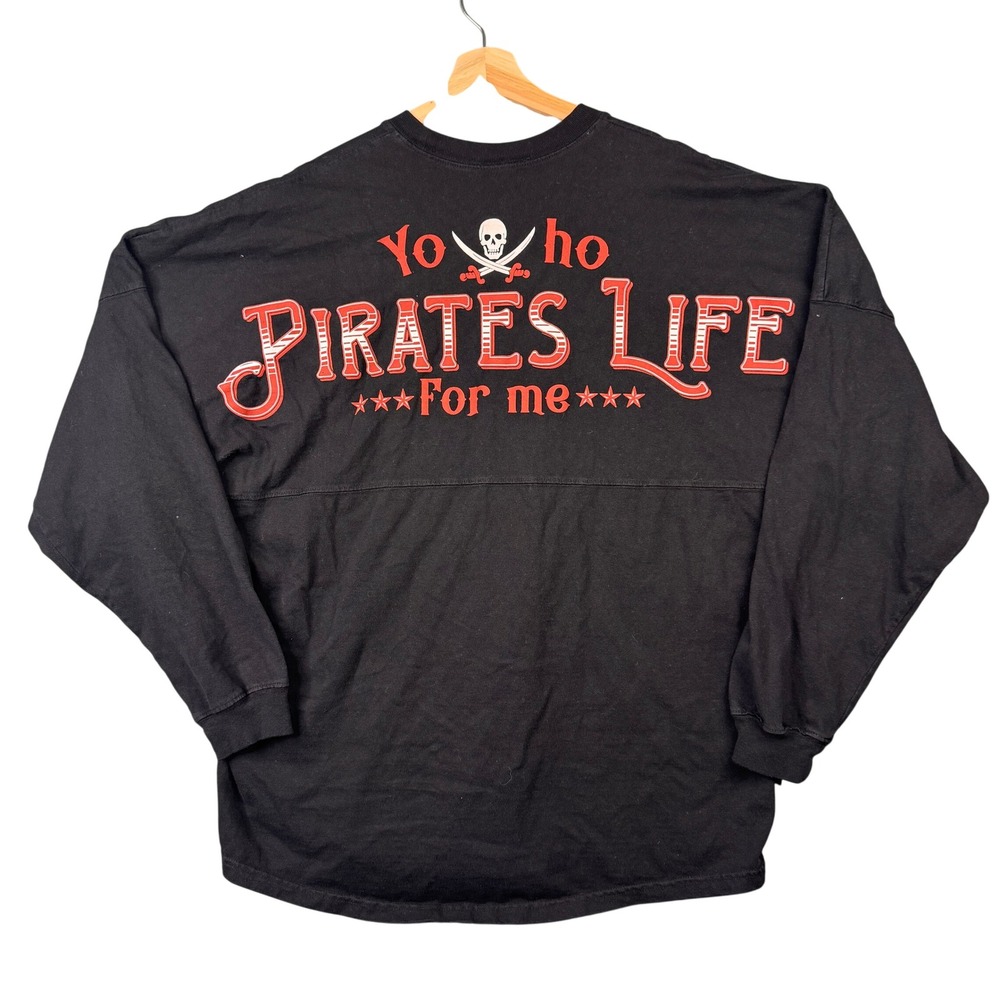 Spirit Jersey Pirates of the Caribbean Yo Ho A Pirates Life For Me Black Shirt L